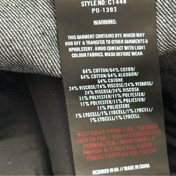 Liquor N Poker Utility Short Denim Skirt In Dark Wash UK10 NWT - Picture 9 of 9